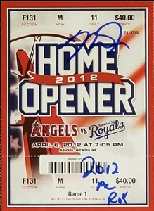 Mike Trout 2012 AL ROY signed Angels 2012 Home Opener ticket PSA Encapsulated #1 - Picture 1 of 7