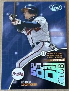 CHIPPER JONES HOF 2002 LEAF FUTURE 500 CLUB Karte #FF4 NM-MT Zustand - Bild 1 von 2