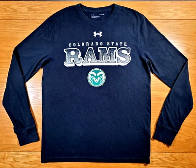 Colorado State Rams T-shirt Men's Small Black White Adult Under Armour Athletic - Image 1 of 4
