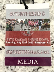 2022 Kansas Shrine Bowl Football Media Credential - Picture 1 of 3
