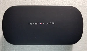 Tommy Hilfiger Eyeglass Sunglass Hard Shell Clam Shell Case Navy Blue Classic - Picture 1 of 6