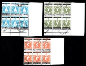 1969 SAMOA SOUTH PACIFIC GAMES FULL SET BLOCKS 6 DECIMAL STAMPS CTO #MI20 - Picture 1 of 2