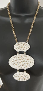 Napier by Francis Fujio MCM Brutalist Enamelled Gold Tone Necklace - Picture 1 of 15