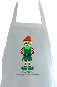 DELANTAL DE REGALO PERSONALIZADO DE NAVIDAD DE ELFOS MOMIAS DE POLIÉSTER NIÑOS - Imagen 1 de 3