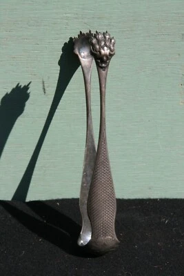 ancienne pince à sucre en argent Minerve monnogrammée SM. - Photo 1/4