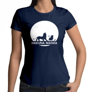 Hakuna Matata Funny Juniors Women Tee Graphics T-Shirt Custom Gift Lion King - Picture 1 of 36