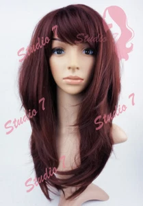 W142 Reddish Brown Long Wavy Layered Wig - studio7-uk - Picture 1 of 5