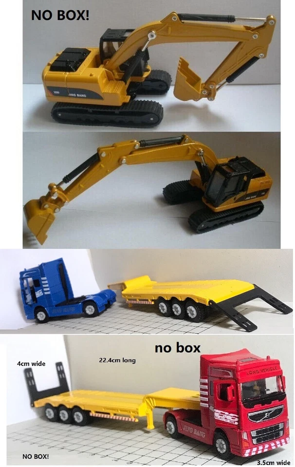 1/60 1/64 1/68 JINGBANG excavator (CAT 320D copy) VOVLO TRUCK lowboy trailer - Image 1 of 1