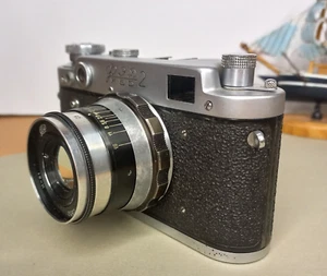 Cámara fotográfica 35 mm FED 2 telémetro vintage URSS clásico totalmente funcional probado - Imagen 1 de 10