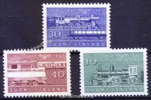 Finlandia 1962 MNH 3v, transporte ferroviario en tren - Imagen 1 de 1