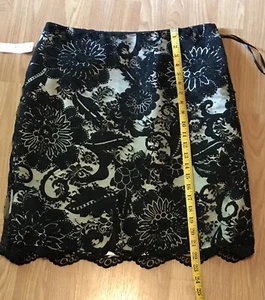 Worthington Floral Lace Layered Cotton A-Line Skirt Size 10 NWT WB9 - Picture 1 of 8
