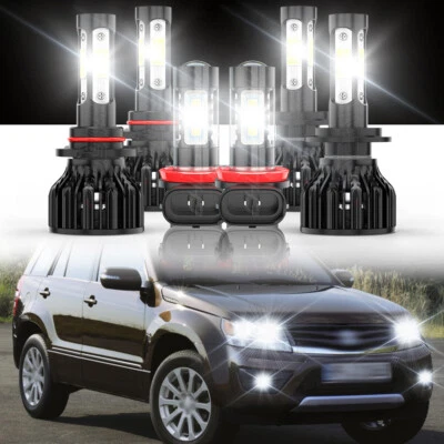 Para For Suzuki Grand Vitara 2006-2013 Kit combinado de faro LED +luz antiniebla - Image 1 of 4
