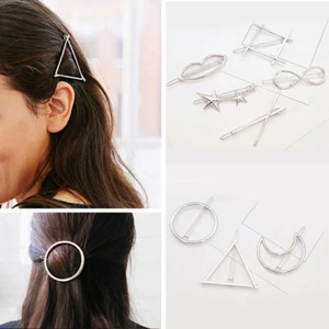 Fashion Metal Love Heart Hair Clip Elegant Star Round Barrette for Women Girls/a - Picture 1 of 24