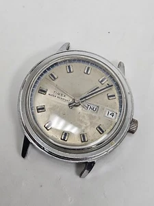 1975 TIMEX Men’s 35MM Marlin Manual Wind Day / Date Blue Hands Watch 26830 02775 - Picture 1 of 6