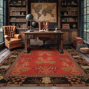 Multi Size Donegal Branches Green/Gray Hand Tufted Arts & Crafts Wool Rug - Picture 1 of 144