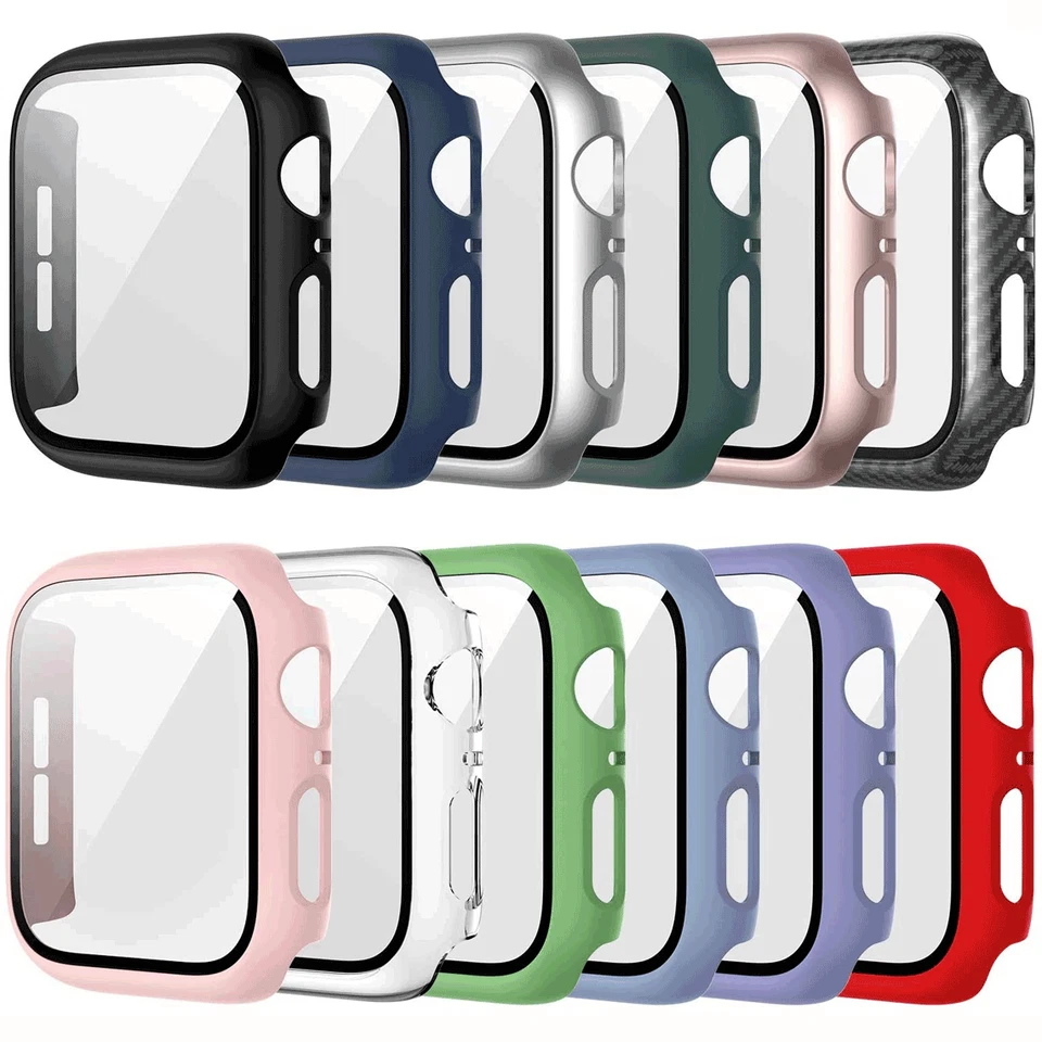 Case for Apple Watch Series 1/2/3/4/5/SE/6/7 Screen Protector Smartwatch Cover - Image 1 of 4
