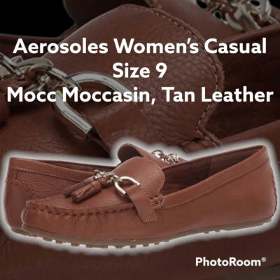 Aerossoles femininos casuais, mocassim mocassim, COURO BRONZEADO, 9 - Imagem 1 de 4