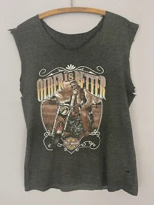 Camiseta de moto Harley Davidson vintage años 90 bandera de águila Foto 1 de 4