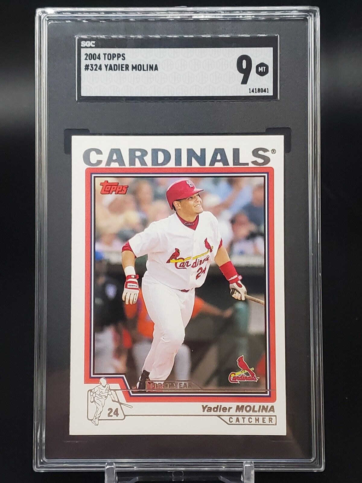 2004 Topps Yadier Molina Rookie RC St. Louis Cardinals 324 SGC 9