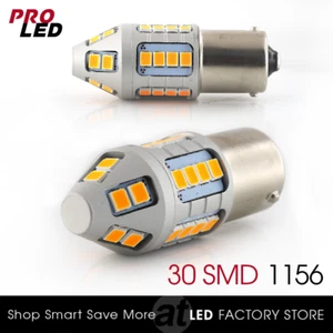 1156 BA15S RV Trailer Interior Bombillas LED Luces intermitentes 30 SMD Amarillo ámbar - Imagen 1 de 11