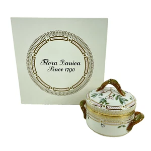 Olla azucarera Royal Copenhagen Flora Danica Vaccinium Pubescens Wormsky #157 - Imagen 1 de 5