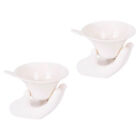 2 Sets Keramik Teesieb Aus Teeaufsatz Gongfu-Tee-Werkzeuge
