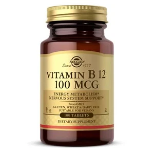 Solgar Vitamin B12 100 mcg 100 Tablets - Picture 1 of 4