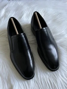 Ecco City Tray Dress Shoe Black Leather Slip On New Mens 42 US 8 - Picture 1 of 4