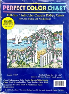 Needlecraft Pattern Needlepoint & Cross Stitch Perfect Color Chart SEASIDE - Picture 1 of 4
