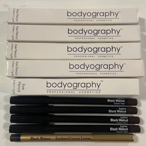 (5) PACK!!! BODYOGRAPHY PROFESSIONAL (( 9257 BLACK WALNUT )) EYE PENCIL EYELINER - Picture 1 of 7
