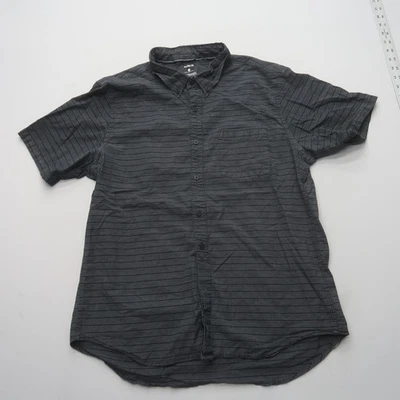 Camisa Hurley Para Hombres Abotonada XXL Negra Rayas Manga Corta Informal Elastizada Foto 1 de 4