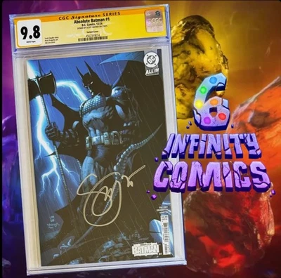 ABSOLUTE BATMAN #1 CGC 9.8 SS 🔥 CUBIERTA FIRMADA SCOTT SNYDER JIM LEE B Foto 1 de 4
