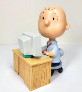 Peanuts Charlie Brown Cyber Chuck Figure Computer Crash 2001 Hallmark 1E/1394 - Picture 1 of 7