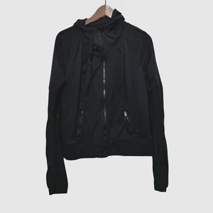 Chaqueta Lululemon Street to Studio negra talla 10 con capucha cremallera completa - Imagen 1 de 6