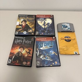 video game Lot Of 5 Games PS2 ,N64, As Is Lot Harry Potter, Ect