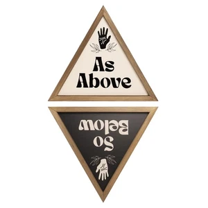 Wie oben so unten Wanddeko, mystische Hexenwandkunst aus Holz, Hexenbad... - Bild 1 von 7