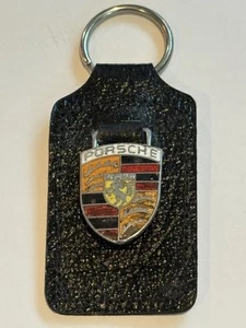 RARE”PORSCHE”Crest Stuttgart CLOISONNÉ KEYCHAIN RING FOB MADE in ENGLAND”MW”LQQK - Picture 1 of 18