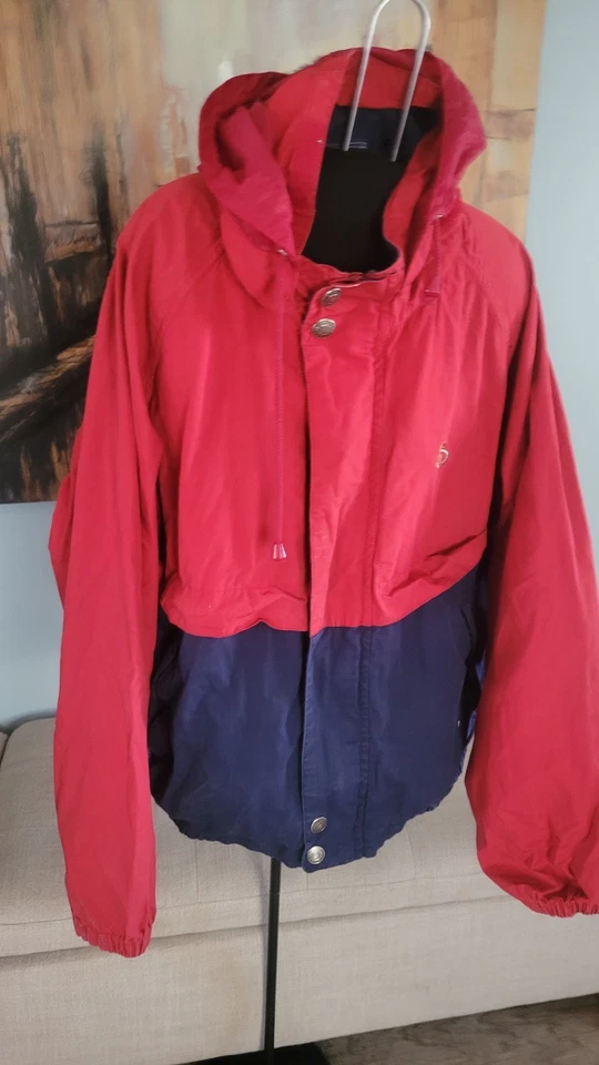 Chaqueta cortavientos vintage años 90 Regatta Sport roja azul marino colorblock estilo XL Y2K Foto 1 de 4