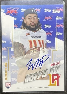 2020 Topps XFL Autograph #AU-WMA Willie Mays III Auto - Wildcats - Picture 1 of 2