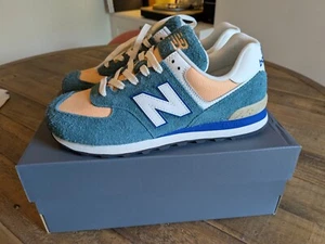 Zapatillas New Balance Verde y Naranja 574 (Importación EE. UU.) - Imagen 1 de 6