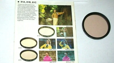 VINTAGE OLD NEW STOCK TIFFEN  55MM 81A SCREW IN FILTER WITH CASE AND BOX - Image 1 of 4