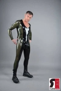 LATEX CATSUIT, RUBBER LATEX HERREN CATSUIT, GR:XS - XXL - Picture 1 of 2