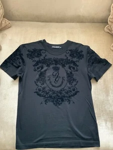 Hombre Dolce & Gabbana Corona Floral Camiseta Talla 46 - Imagen 1 de 8