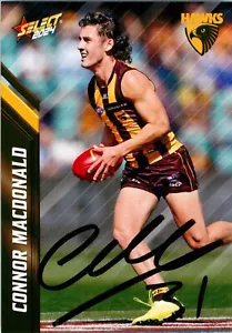Signed 2024 Hawthorn Hawks AFL Select Footy Stars Card - Connor Macdonald - Picture 1 of 3