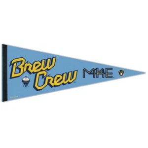 MILWAUKEE BREWERS PREMIUM QUALITY PENNANT 12"X30" BANNER MLB CITY CONNECT - Picture 1 of 1