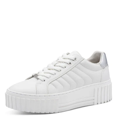 S. Oliver Women's Sneakers Lace-Up Shoes White 23601 - Image 1 of 4
