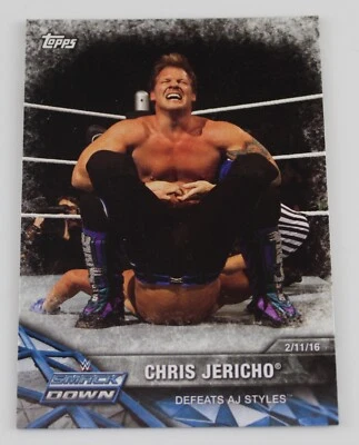 Chris Jericho WWE Wrestling Trading Card Topps Raw Superstar AEW Wrestling 2016 - Image 1 of 3