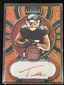Wild Card Auto Mania Rookie Tyler Allgeier 2022 #'d/100 Orange Red Ink Falcons - Imagen 1 de 3
