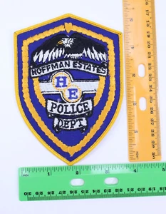 NUOVO Hoffman Estates Police Dept Patch Uniforme HE Blu Giallo Aquila Illinois IL - Foto 1 di 5