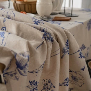Vintage Bee Print Tablecloth Cotton Linen Table Cloth Cover Dining Home Kitchen - Imagen 1 de 19